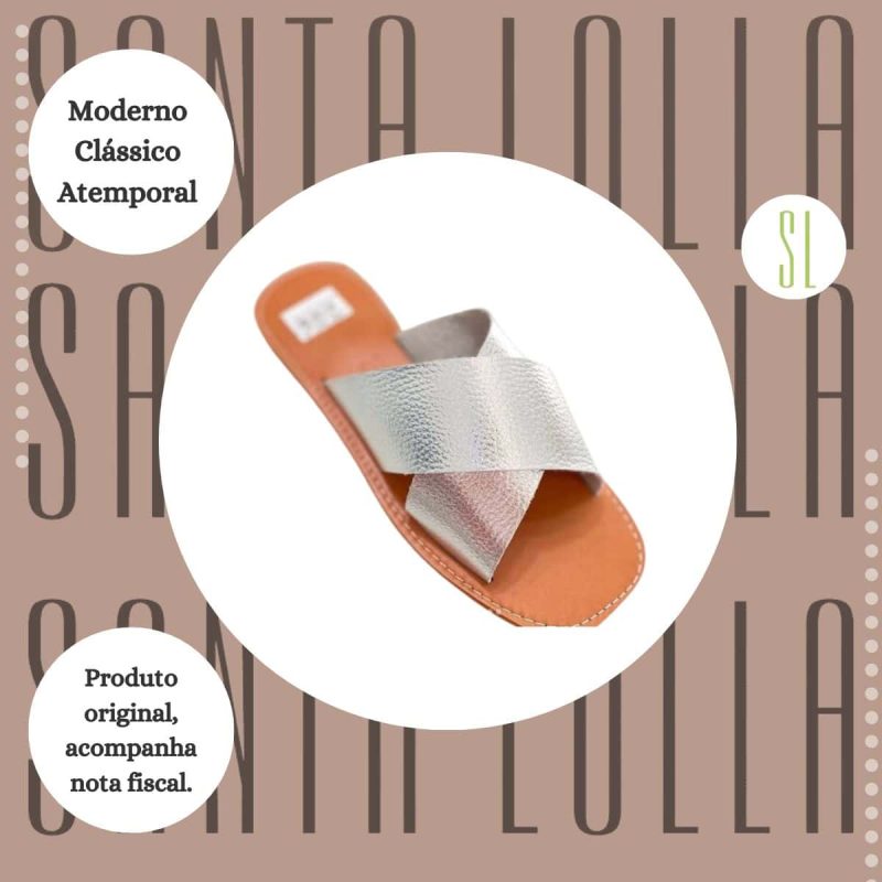 rasteira santa lolla casual moderno versátil rasteira santa lolla casual moderno versátil