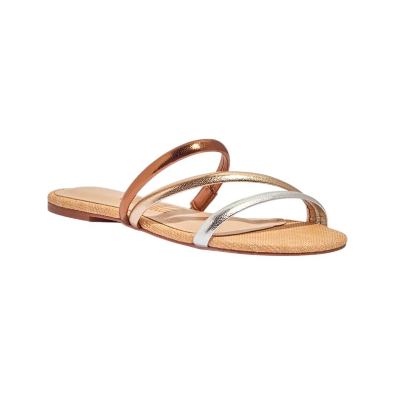 rasteira santa lolla metallic soft moderna elegante