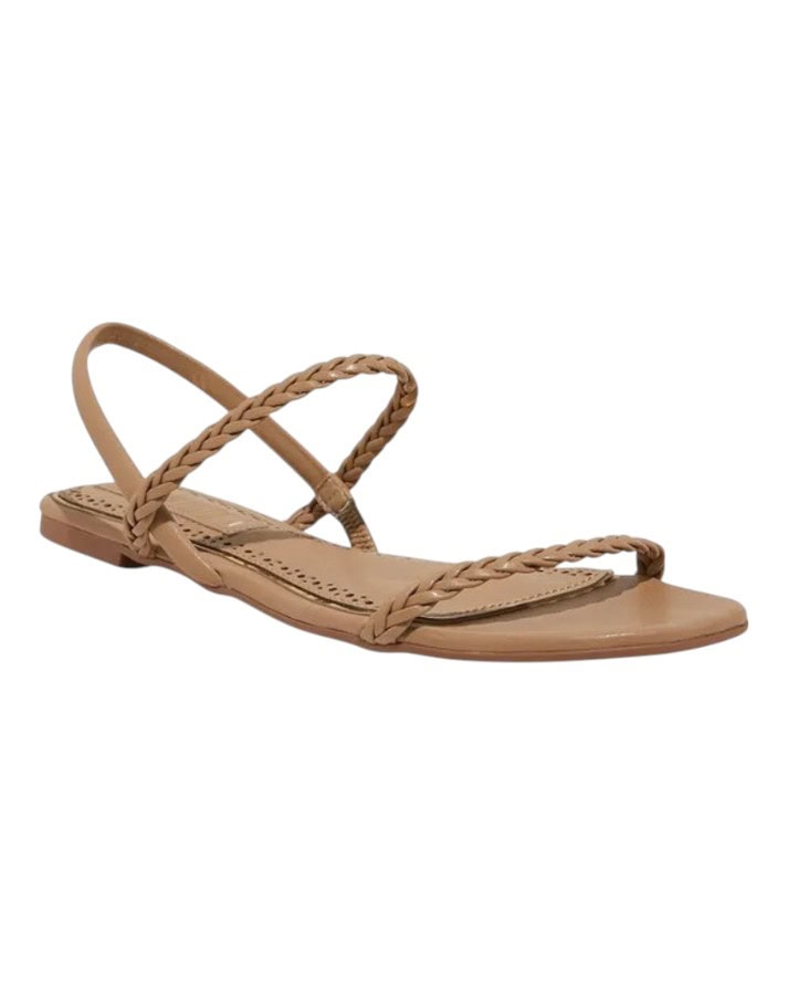 rasteira sandália santa lolla com tiras trançadas napa original rasteira sandália santa lolla com tiras trançadas napa original