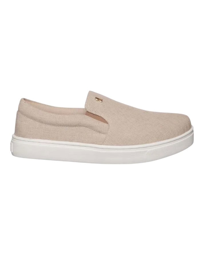 tenis slip on santa lolla tecido gante natural 01ac.11e4.01ee.0026