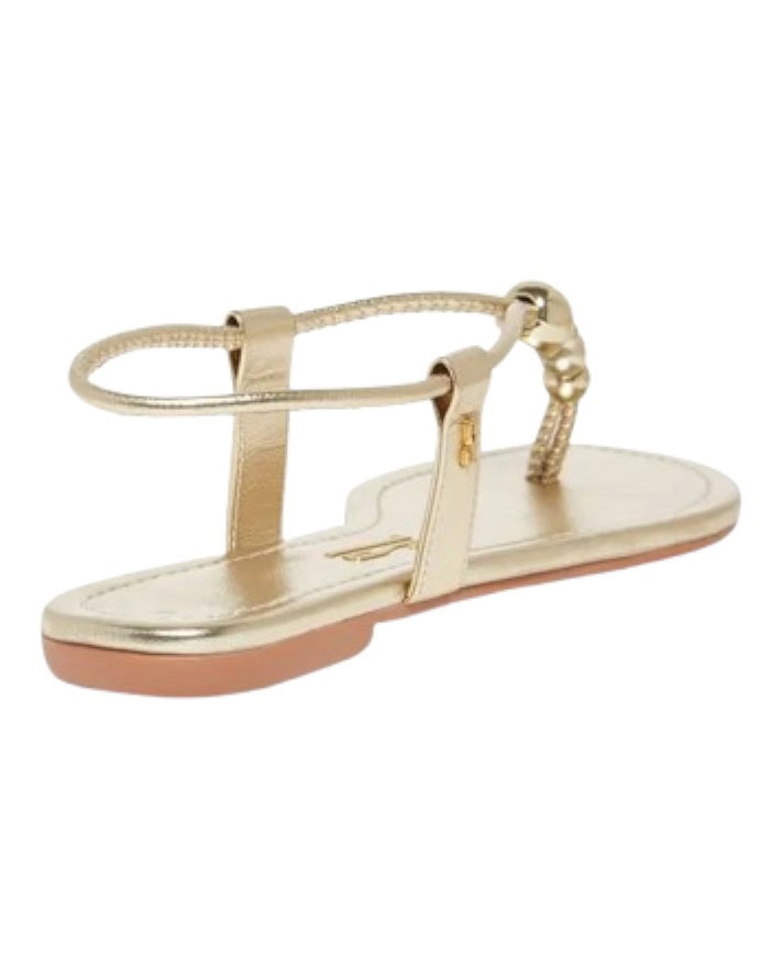 sandália rasteira santa lolla cristal metallic moderna original sandália rasteira santa lolla cristal metallic moderna original