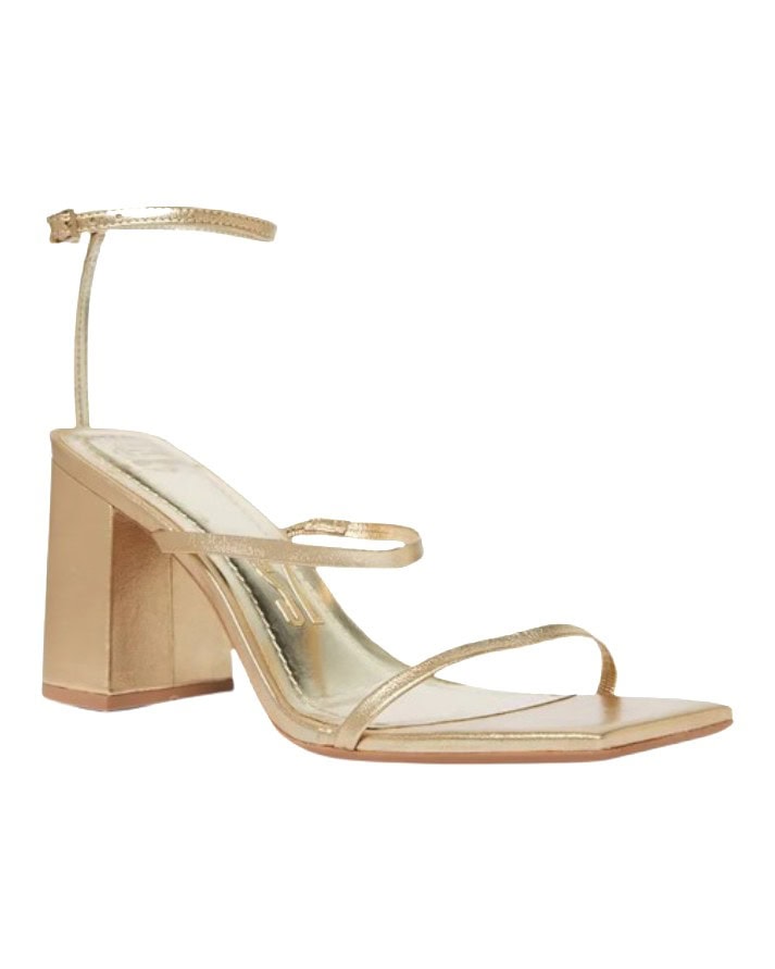 salto bloco sandália santa lolla metalizado elegante original