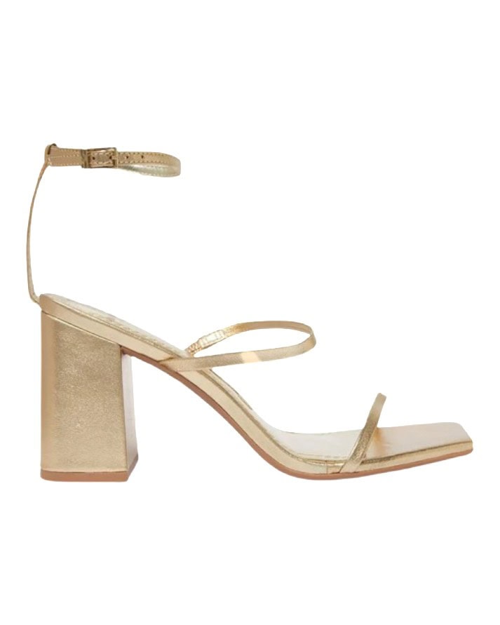 salto bloco sandália santa lolla metalizado elegante original