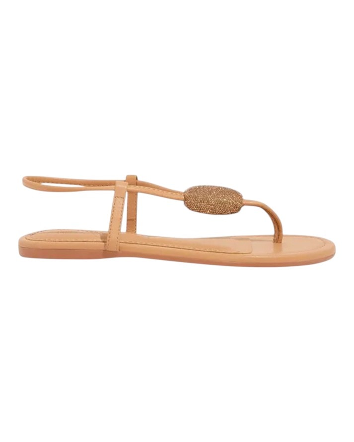 sandália rasteira feminina santa lolla bico redondo brilhante original