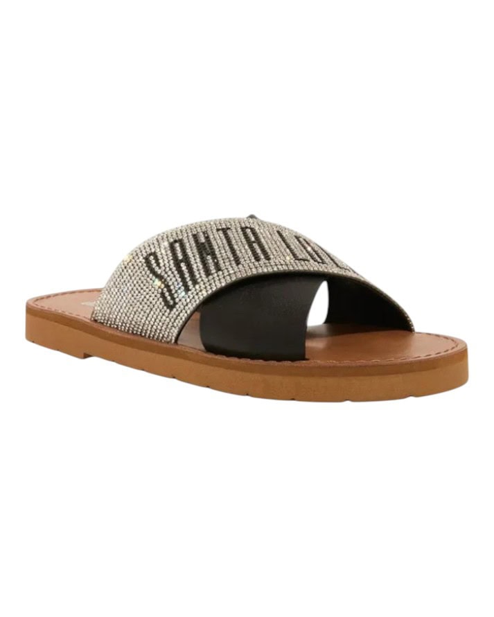 chinelo santa lolla rasteira tiras cruzadas brilho strass original chinelo santa lolla rasteira tiras cruzadas brilho strass original