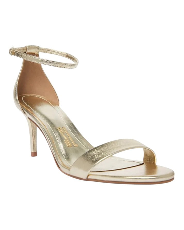 sandália metalizada salto médio santa lolla original sandália metalizada salto médio santa lolla original