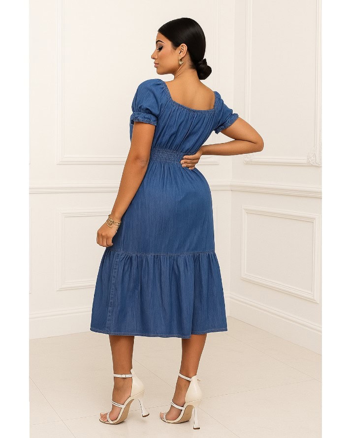 vestido jeans feminino caimento perfeito e confortável