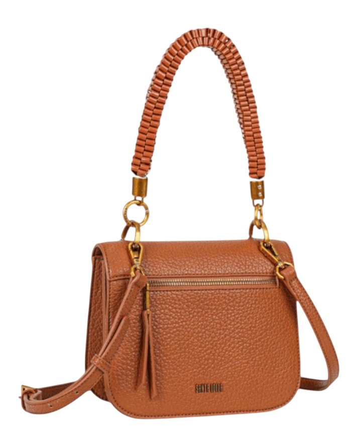 bolsa santa lolla texturizada várias divisórias zíper original bolsa santa lolla texturizada várias divisórias zíper original